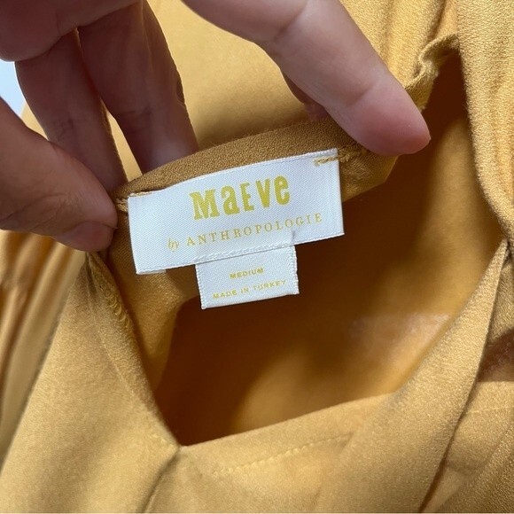 Anthropologie  Maeve Goldie Tiered Tunic I’m Gold M NWOT - Picture 13 of 13